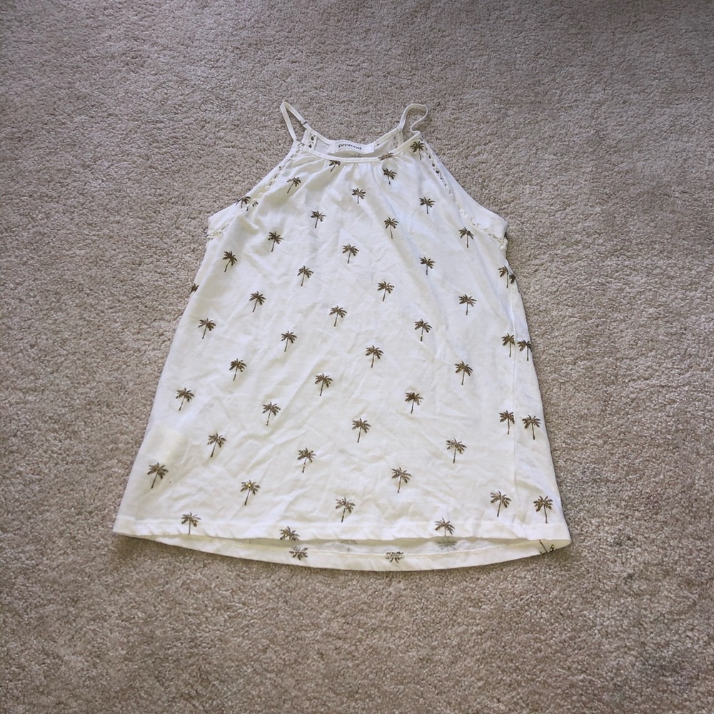 Palm tree print halter top